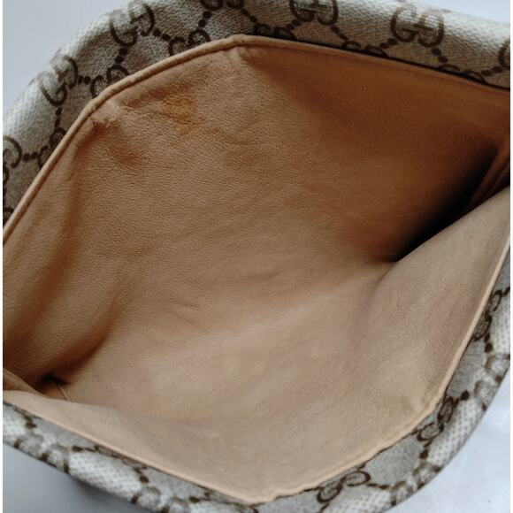 Vintage Gucci Clutch Bag Brown PVC - Picture 6 of 10